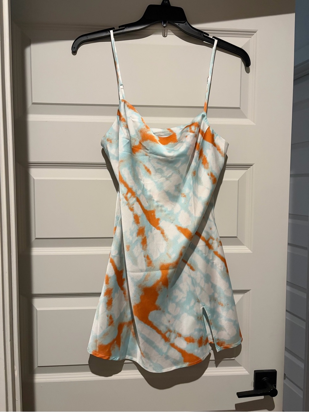 Princess Polly Blue & Orange Tie-Dye Slip Dress
